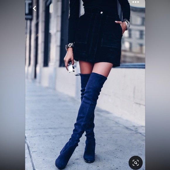 Blue suede otk boots - Picture 1 of 10